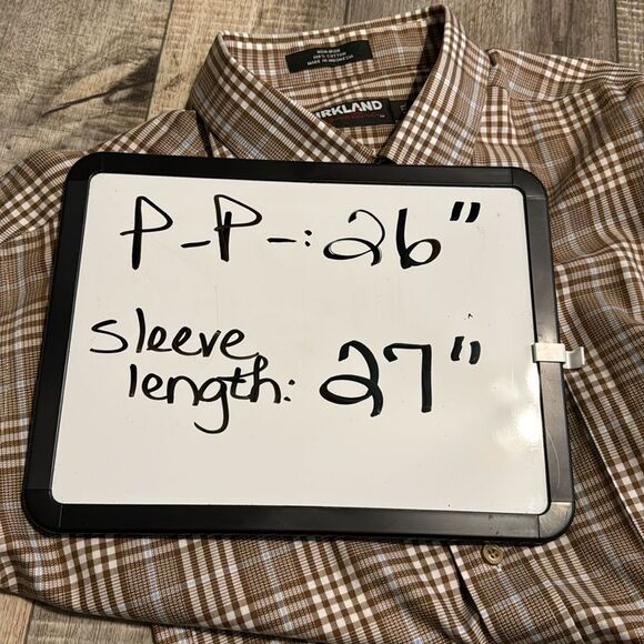 KIRKLAND Signature men's Ling‎ Sleeve  Shirt-size XXL - Picture 10 of 10